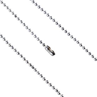 Chaînes sphériques avec fermeture à compression 150 mm | 1.5 mm | argent  |  