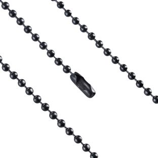 Kugelketten mit Verschluss 150 mm | 2.4 mm | schwarz  |  