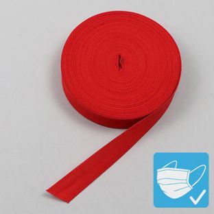 Bande de fixation de biais, polyester, 20 mm (rouleau de 25 m) null