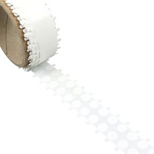 Pastilles adhésives double face en PET, adhérence forte/faible 15 mm | 1000 pcs