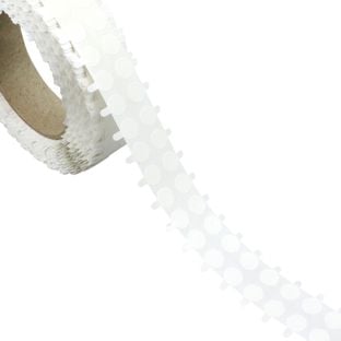 Pastilles adhésives double face en PET, adhérence forte/faible 10 mm | 5000 pcs