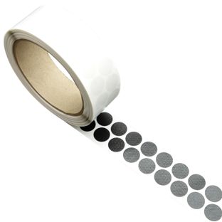 Pastilles adhésives en tissu, noir 15 mm | 1000 pcs