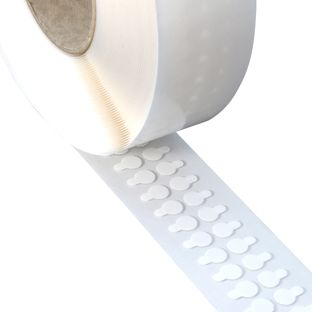 Doppelseitige Reinacrylat-Klebepunkte, 1 mm dick, stark/stark 10 mm | 1.000 STK