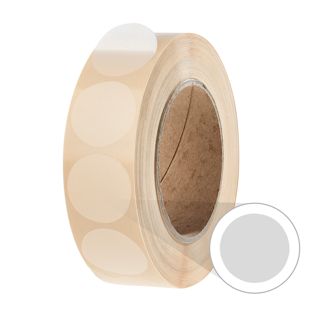 Pastilles adhésives transparentes en papier 34 mm | non perforées 