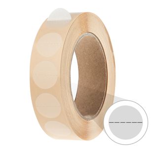Papier-Klebepunkte transparent 25 mm | perforiert
