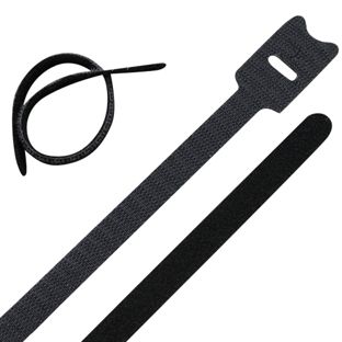 Serre-câbles auto-agrippant, 202 x 12 mm, noir 