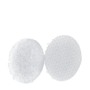 Klettpunkte auf Bogen, Set aus Haken und Flausch 21 mm | weiß | 108 STK | Set - Haken und Flausch