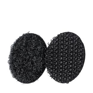 Klettpunkte auf Bogen, Set aus Haken und Flausch 21 mm | schwarz | 108 STK | Set - Haken und Flausch