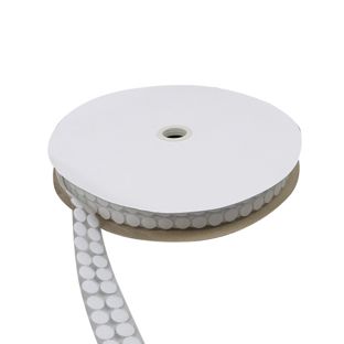 Klettpunkte auf Rolle, 13 mm | weiß | Flausch