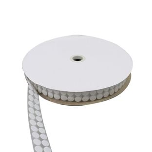 Klettpunkte auf Rolle, Haken  | 13 mm | weiß 
