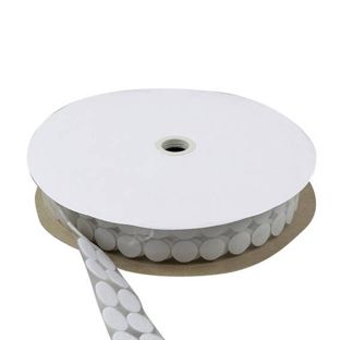 Pastilles auto-agrippantes en rouleau, boucle (femelle)  | 21 mm | blanc 