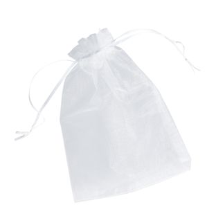 Sachets en organza avec fermeture à bande de satin blanc  | 150 x 200 mm 