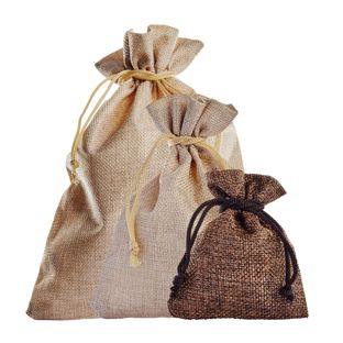 Petit sac en toile de jute 