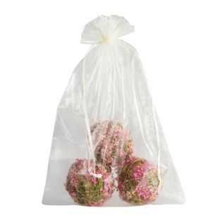 Sachets en organza avec fermeture à bande de satin crème  | 200 x 300 mm 