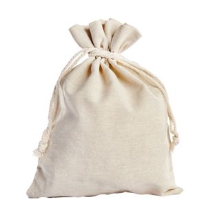 Säckchen à la Leinen, Schmalseite offen, naturfarben, Pack mit 3 Stück, 220 x 300 mm
