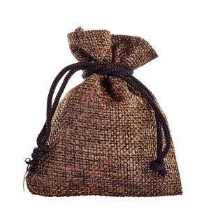 Petit sac en toile de jute 150 x 200 mm  | brun foncé 