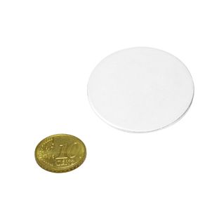 Pastilles métalliques blanches, adhésives 