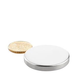 Scheibenmagnete Neodym 35 mm x 5 mm   | N42, axial (parallel zur Höhe) 