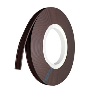 Porte-étiquette, profilé C, aimanté, sur rouleau 20 mm | avec feuillet et film de protection  | 10 m