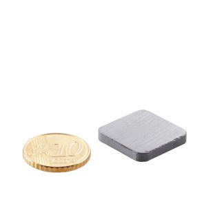 Quadermagnete aus Ferrit, Y35 20 x 20 mm  | 3 mm