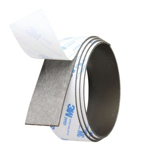 Neodym Magnetband, selbstklebend, extra stark 20 mm | 1.5 mm | 480 g/cm² | 1 m