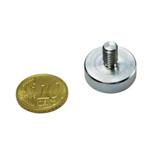 Neodym-Topfmagnete mit Gewinde 20 mm | M6x10 mm 