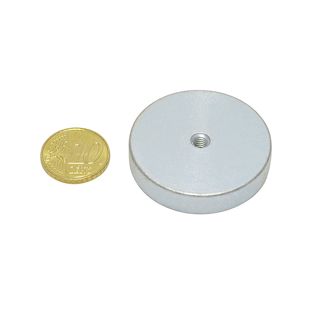 Aimants en pot en néodyme avec filetage intérieur 40 mm