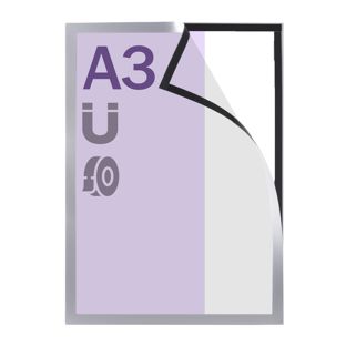Magnetrahmen A3, selbstklebend randklebend (best price) | silber