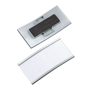 Namensschilder MEET, magnetisch silber 