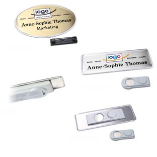 Porte-badges polar® alu-print aimant 