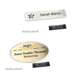 Porte-badges avec épingle aluline plus 