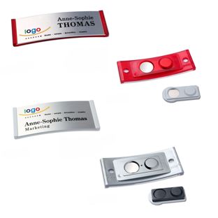 Porte-badges polar® alu-complete aimant 