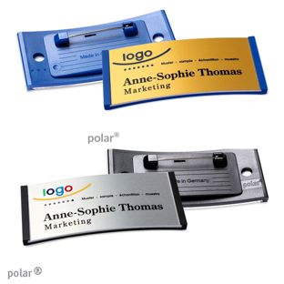 Porte-badges polar® alu-complete aimant 