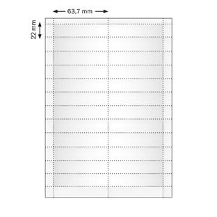 Druckbogen, blanko Polar 20, 64 x 22 mm