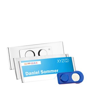Namensschilder FORUM, magnetisch 65 x 30 mm  | silber 