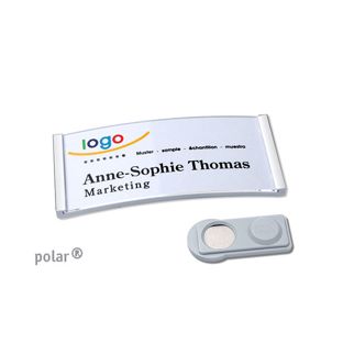 Porte-badges polar®, magnétique smag® aimant | null | 65 x 30 mm