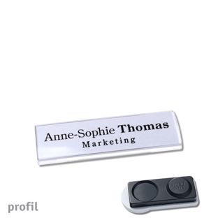 Namensschilder PROFIL, magnetisch smag® Magnet, extra stark | 60 x 17 mm