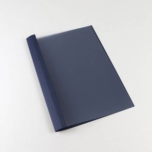 Ösenmappe A4, Lederkarton, 35 Blatt, dunkelblau  | 3 mm