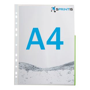 Prospekthüllen A4, halbseitige Signalkante, PP-Folie, grün