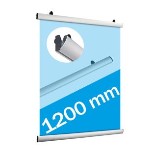 Profil porte-poster, aluminium, pliable 1.200 mm