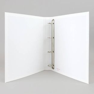 Präsentationsringbuch A4 weiß | 25 mm | Pappe, PP | 4-D-Ring-Mechanik