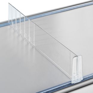 Séparateur « Flexible » avec butée centrale, transparent 60 mm