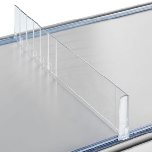 Fachteiler "Flexible" mit Rechtsanschlag, transparent 60 mm