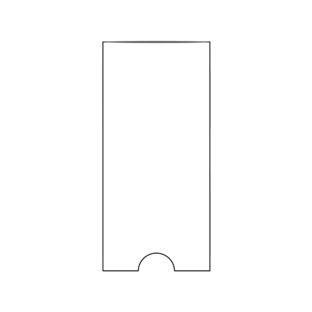 Selbstklebende Beschriftungsfenster, Schmalseite offen 35 x 75 mm