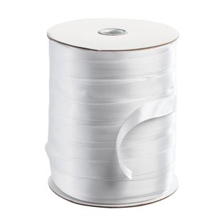 Ruban en satin, 10 mm, blanc (rouleau de 300 m) 10 mm | blanc 