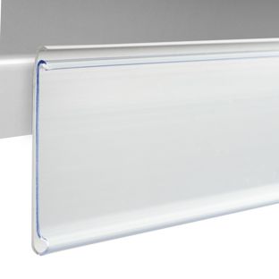 Scannerschiene DBR, selbstklebend, mit Griffkante zum Kleben (Standardklebeband) | 39 mm | weiß | 1.000 mm