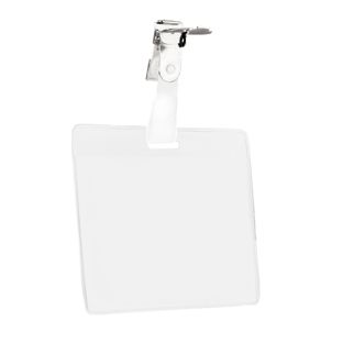 Porte-badges pour cartes bancaires, format paysage, avec attache pour bretelles 