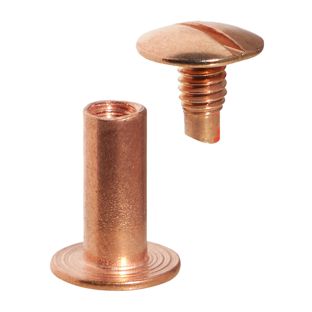 Buchschrauben, verkupfert 15 mm