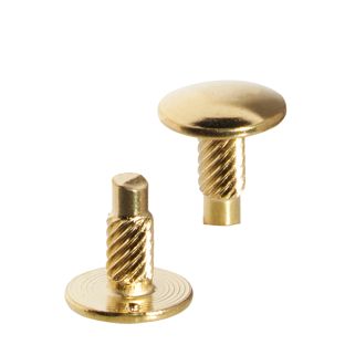 Einpressköpfe für Buchschrauben, 6 mm, vermessingt 