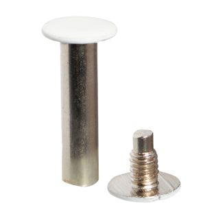 Buchschrauben, weiß lackiert 5 mm